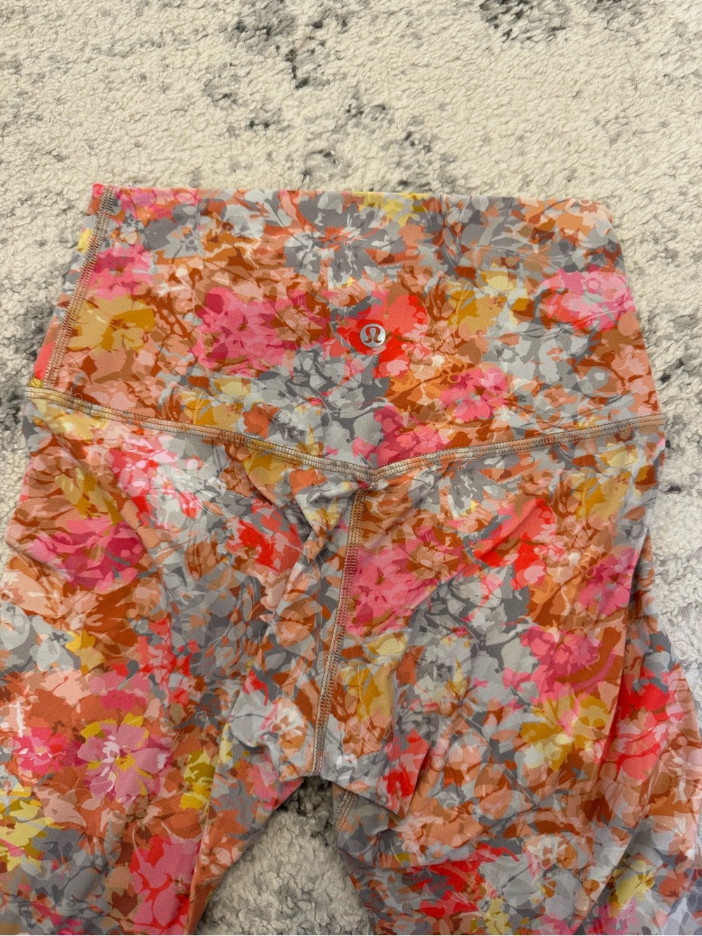 lululemon athletica Women's Floral High-Rise Shorts - Pink/Orange/Gray
